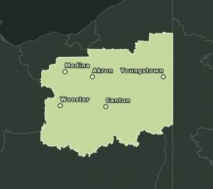 Area Code 234 geographic coverage map