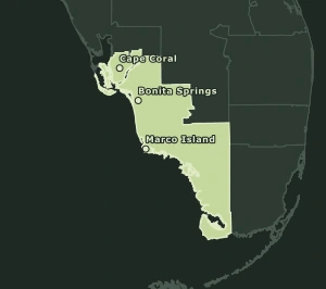 Area Code 239 geographic coverage map