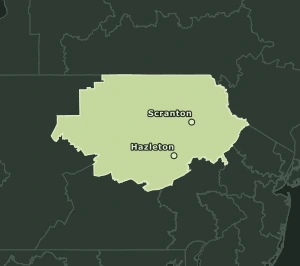 Area Code 272 geographic coverage map