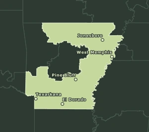 Area Code 327 geographic coverage map