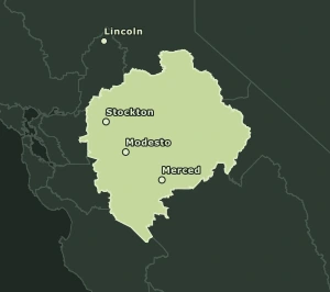 Area Code 350 geographic coverage map