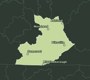 Area Code 606 geographic coverage map