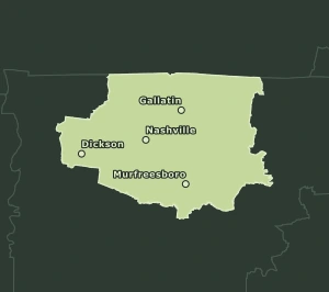 Area Code 629 geographic coverage map