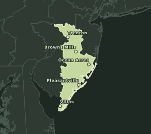 Area Code 640 geographic coverage map