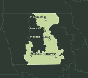 Area Code 641 geographic coverage map