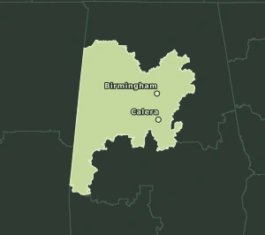 Area Code 659 geographic coverage map