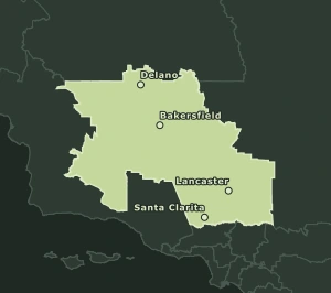 Area Code 661 geographic coverage map