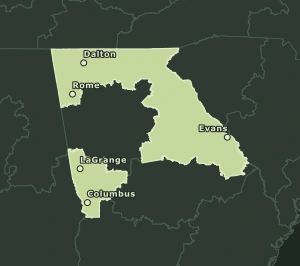 Area Code 706 geographic coverage map