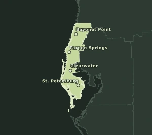 Area Code 727 geographic coverage map