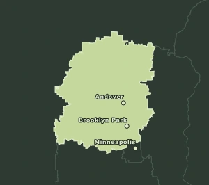 Area Code 763 geographic coverage map