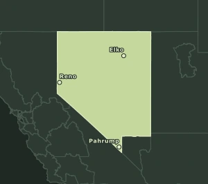 Area Code 775 geographic coverage map