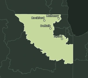 Area Code 779 geographic coverage map