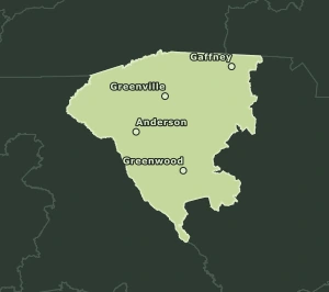 Area Code 821 geographic coverage map