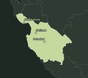 Area Code 831 geographic coverage map