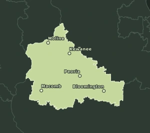 Area Code 861 geographic coverage map