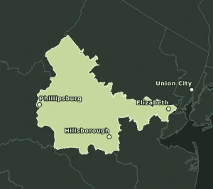 Area Code 908 geographic coverage map