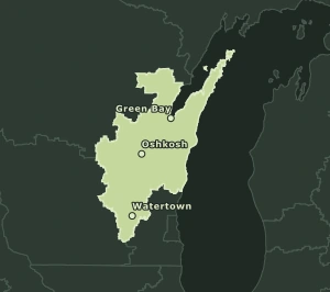 Area Code 920 geographic coverage map