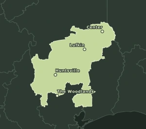 Area Code 936 geographic coverage map