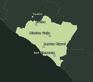 Area Code 949 geographic coverage map