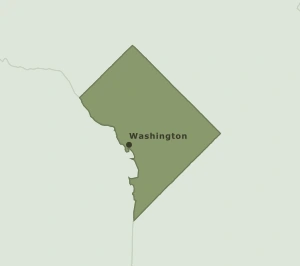 Area Code 202 geographic coverage map