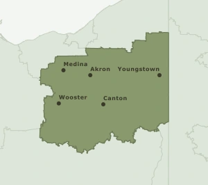 Area Code 234 geographic coverage map