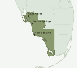 Area Code 239 geographic coverage map