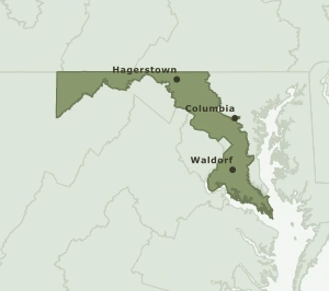 Area Code 240 geographic coverage map