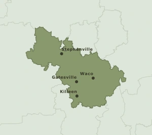 Area Code 254 geographic coverage map