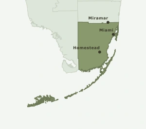 Area Code 305 geographic coverage map