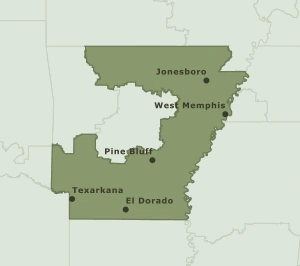 Area Code 327 geographic coverage map