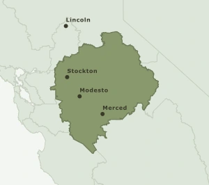 Area Code 350 geographic coverage map