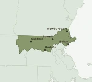 Area Code 351 geographic coverage map