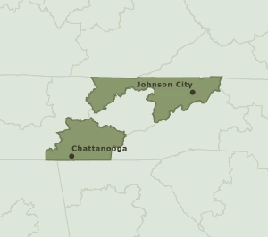 Area Code 423 geographic coverage map