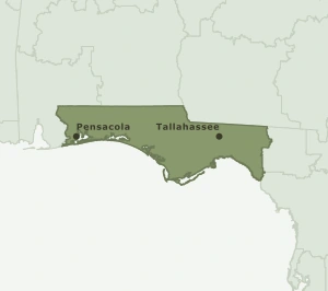 Area Code 448 geographic coverage map