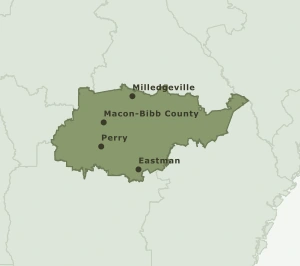 Area Code 478 geographic coverage map