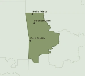 Area Code 479 geographic coverage map