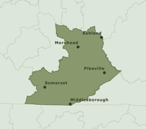 Area Code 606 geographic coverage map