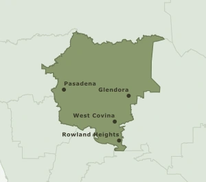 Area Code 626 geographic coverage map