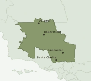 Area Code 661 geographic coverage map