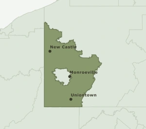 Area Code 724 geographic coverage map