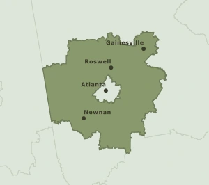 Area Code 770 geographic coverage map