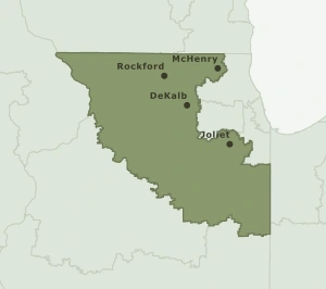 Area Code 779 geographic coverage map