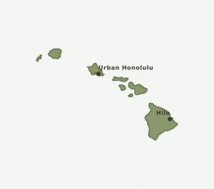 Area Code 808 geographic coverage map