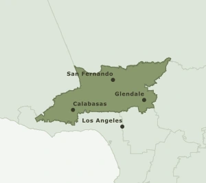 Area Code 818 geographic coverage map