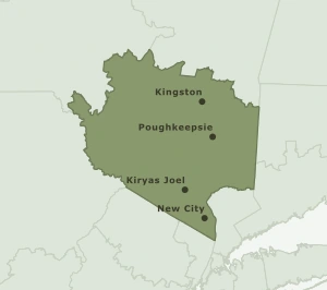 Area Code 845 geographic coverage map