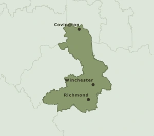 Area Code 859 geographic coverage map