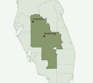 Area Code 863 geographic coverage map