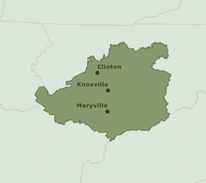 Area Code 865 geographic coverage map