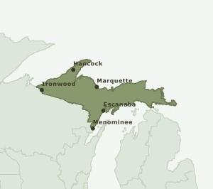 Area Code 906 geographic coverage map