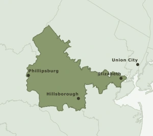 Area Code 908 geographic coverage map